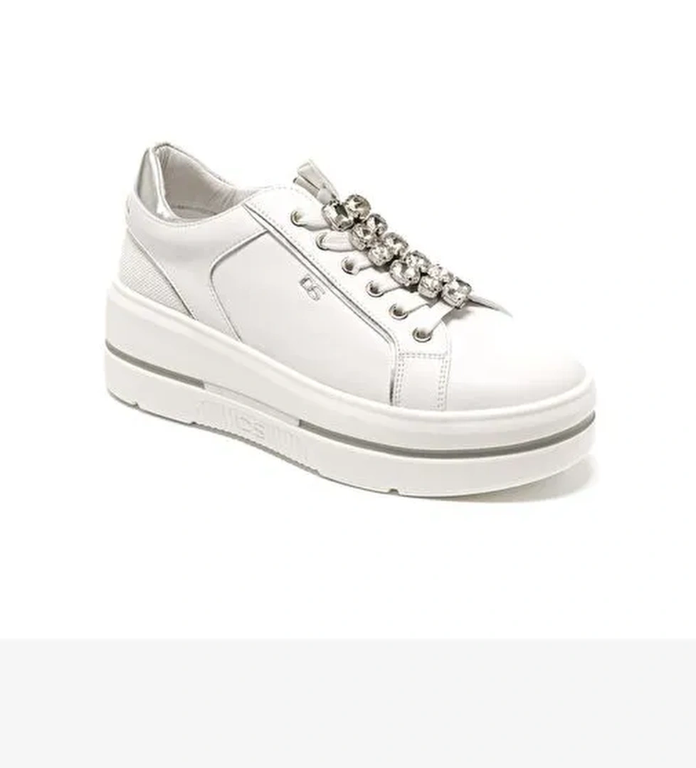 Kadın Sneaker ( Günlük) 185550DM Donna Serena TOMAIA 5550DM Bianco Argento - Görsel 1