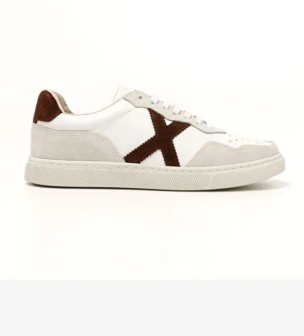 Kadın Sneaker ( Günlük) RC-25Y-006-M44 John May Beyaz Cilt-Bordo Süet - Görsel 1