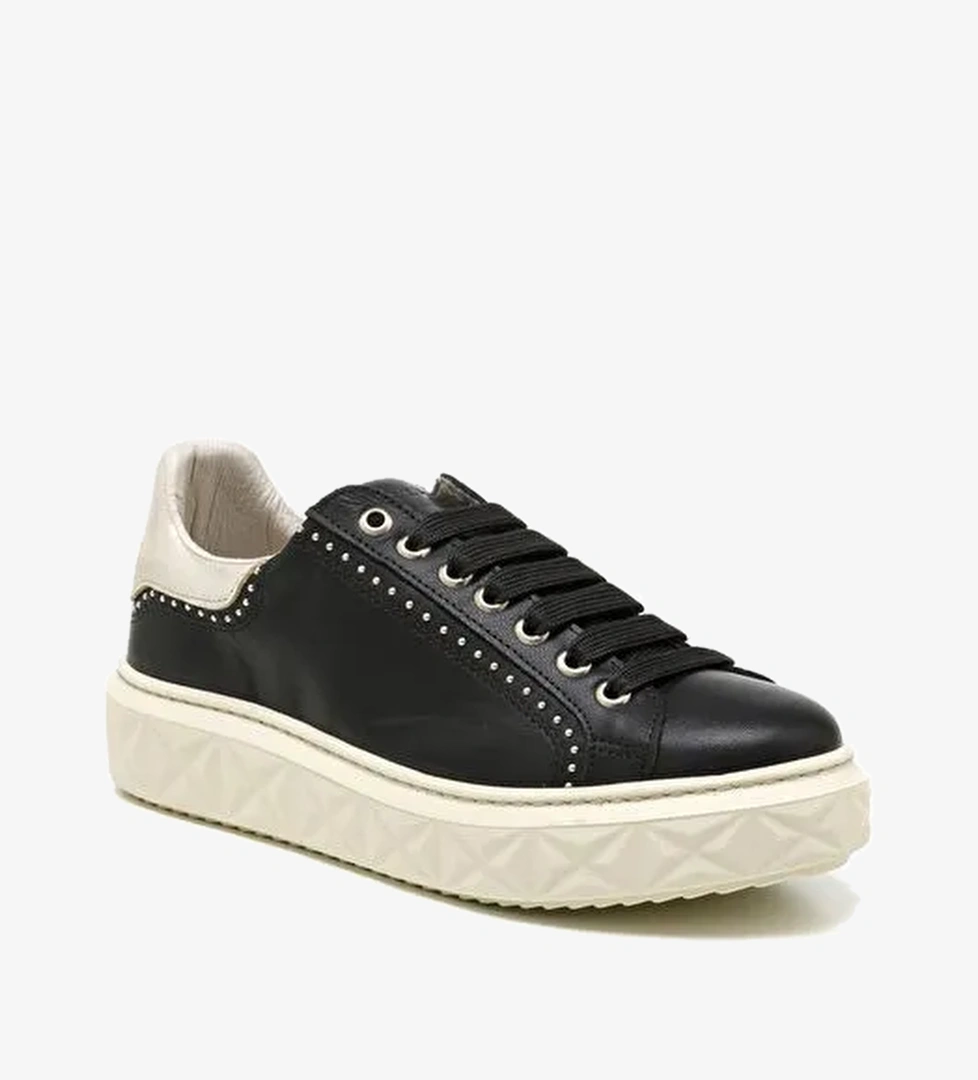 Kadın Sneaker ( Günlük) MAR-25Y-209-8888 John May Siyah-Metalik Altın - Görsel 1