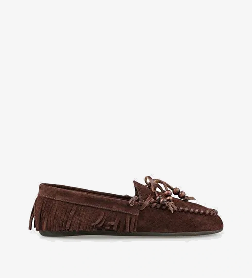 Kahve Deri Kadın Günlük Ayakkabı - Görsel 1