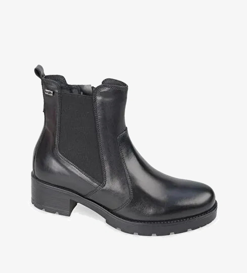49211 Kadın Bot 49553 Valleverde Calz.Donna Polacco Nappa Nero - Görsel 1