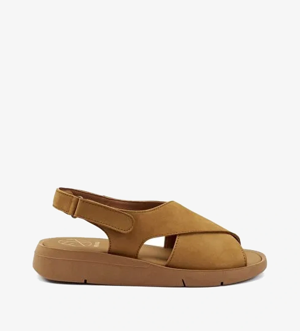 Kadın Sandalet 50H1 Frau NABUK Caramel - Görsel 1