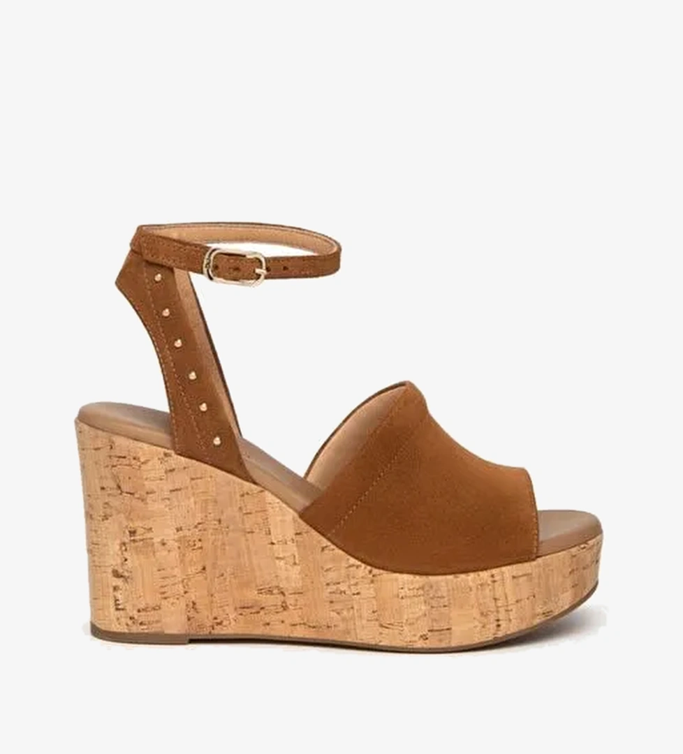 Kadın Sandalet E307663D NeroGiardini VELOUR PU.MUSA 8901P RICOPE 326-Tabacco - Görsel 1