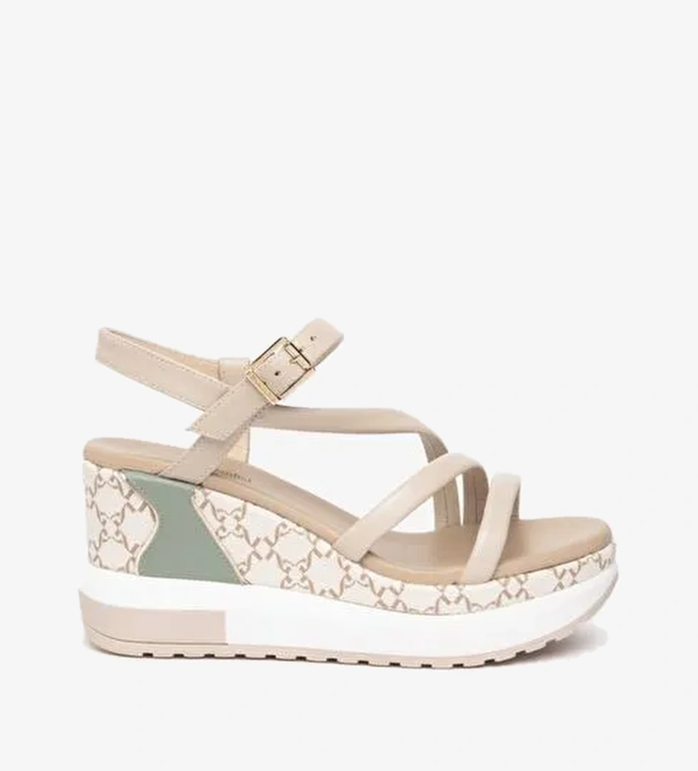 Kadın Sandalet E307758D NeroGiardini NAPPA PANDORA POLI.MILENA 7854 ZEP TR MILENA7854 BEI 702-Ivory - Görsel 1