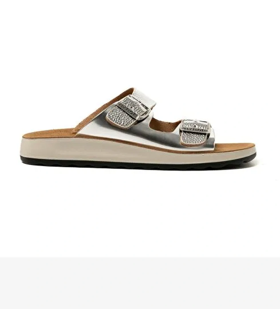 T4 429 FE Kadın Terlik( Günlük) 77 G64 ZC Fly Flot Slipper 6431-Silver - Görsel 1