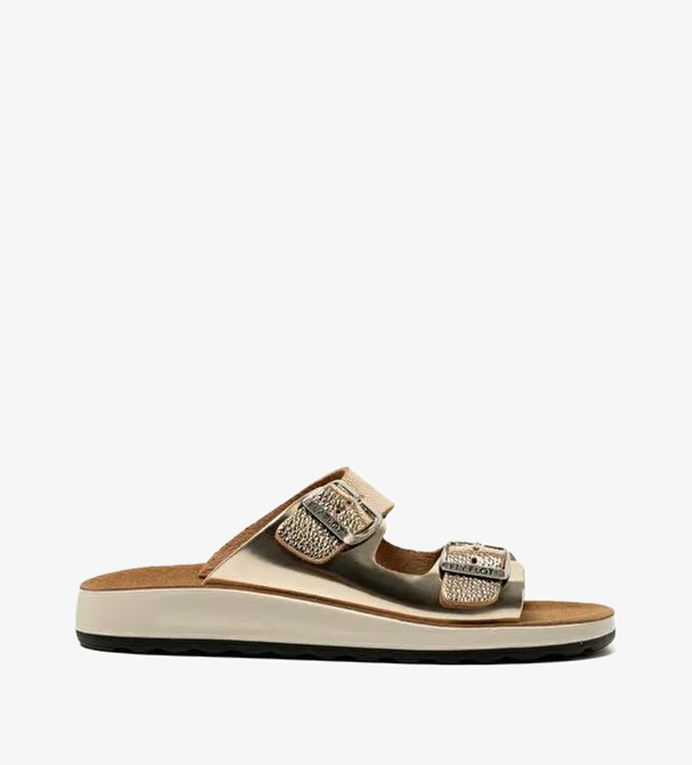 T4 429 FE Kadın Terlik ( Günlük) 77 G64 ZC Fly Flot Slipper 6430-Gold - Görsel 1