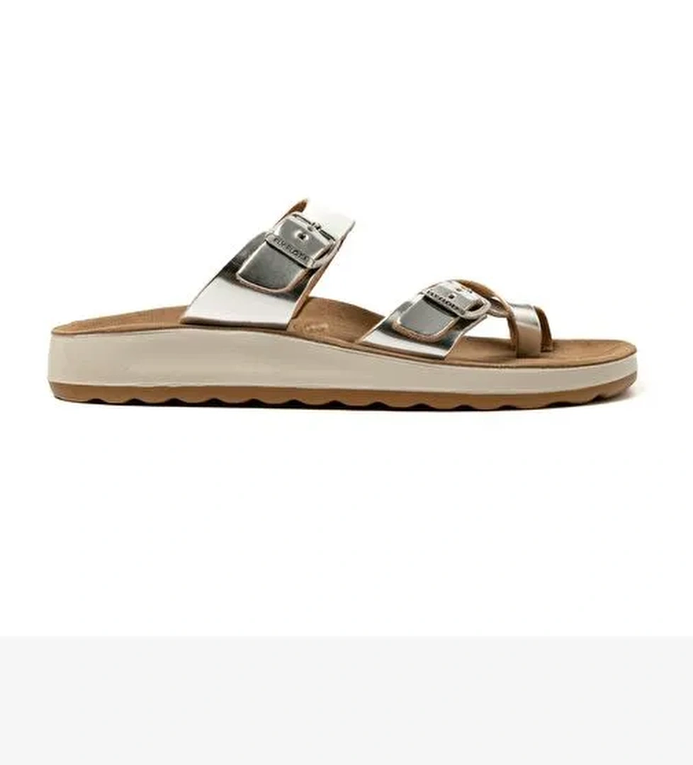 T4 429 FE Kadın Terlik ( Günlük) 77 J68 ZC Fly Flot Slipper 6331-Silver - Görsel 1