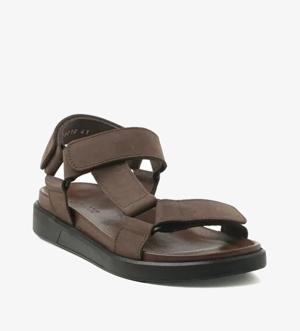 Erkek Sandalet AG- 23210-8 John May Nubuk Kahve - Görsel 1