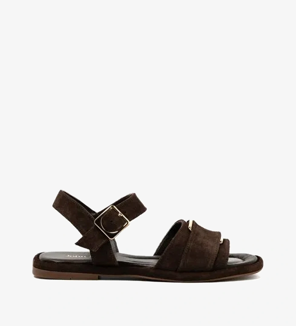 Kadın Sandalet RC-25Y-001-R29624 John May Kahve Süet - Görsel 1