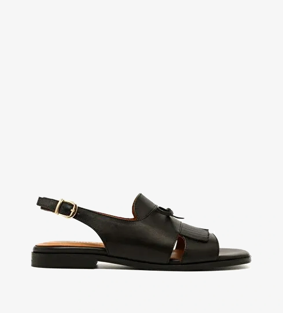 Kadın Sandalet MAR-25Y-166-416 John May Siyah Cilt - Görsel 1