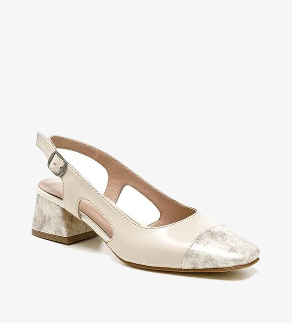 Kadın Sandalet MAR-25Y-133-821 John May Bej Rugan-Bej Yılan - Görsel 1