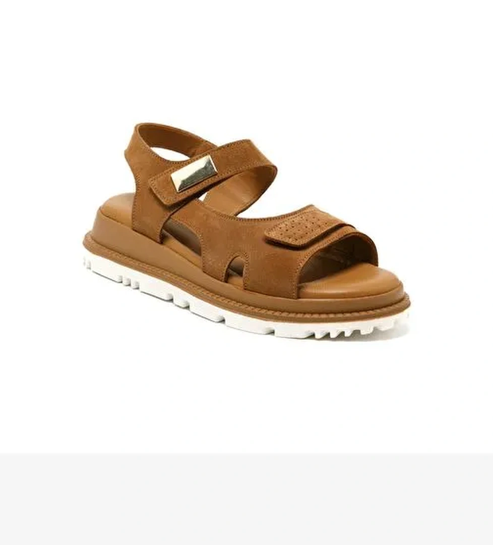 Kadın Sandalet RC-25Y-201-M15 John May Taba Süet - Görsel 1