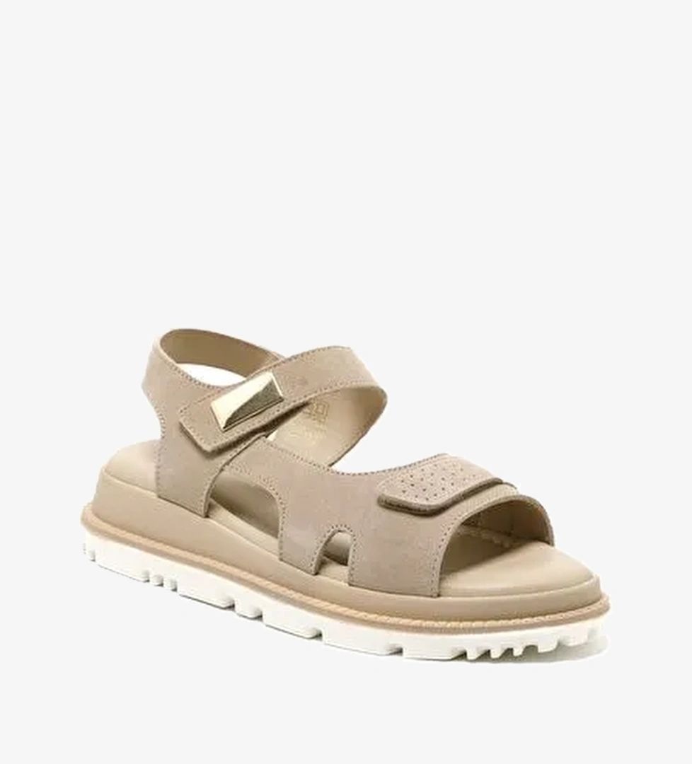 Kadın Sandalet RC-25Y-201-M15 John May Bej Süet - Görsel 1