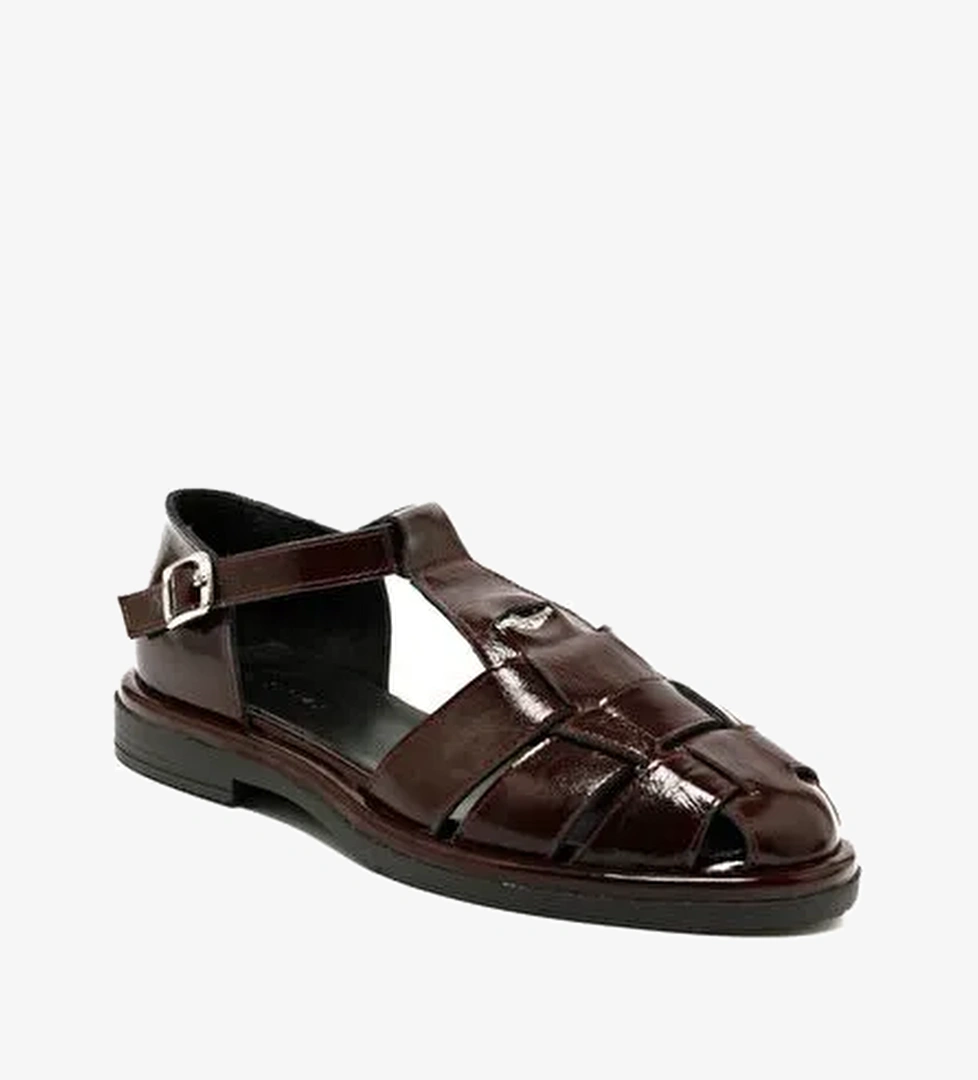 Kadın Sandalet RC-25Y-001-R40208 John May 582-Bordo Rugan - Görsel 1