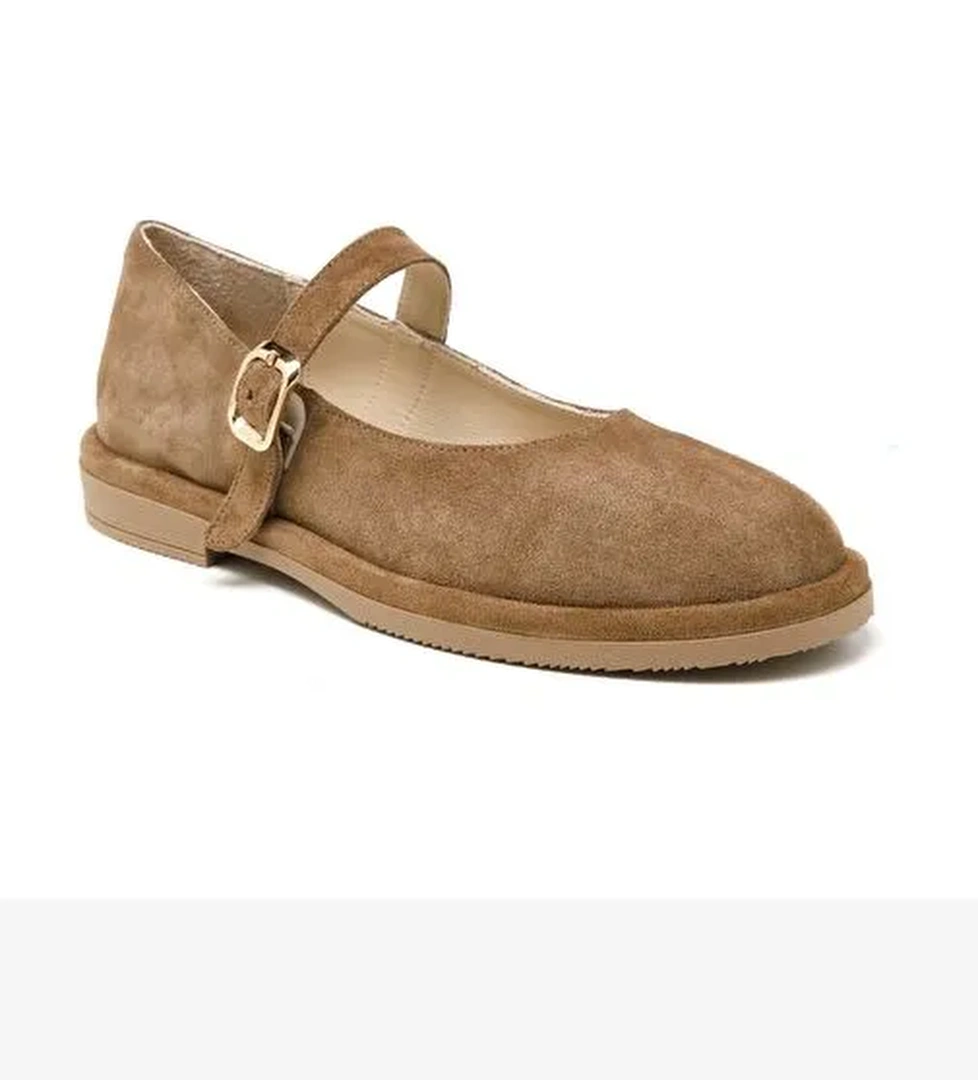 Kadın Sandalet RC-25Y-001-R40206 John May 239-Tutun Suet - Görsel 1