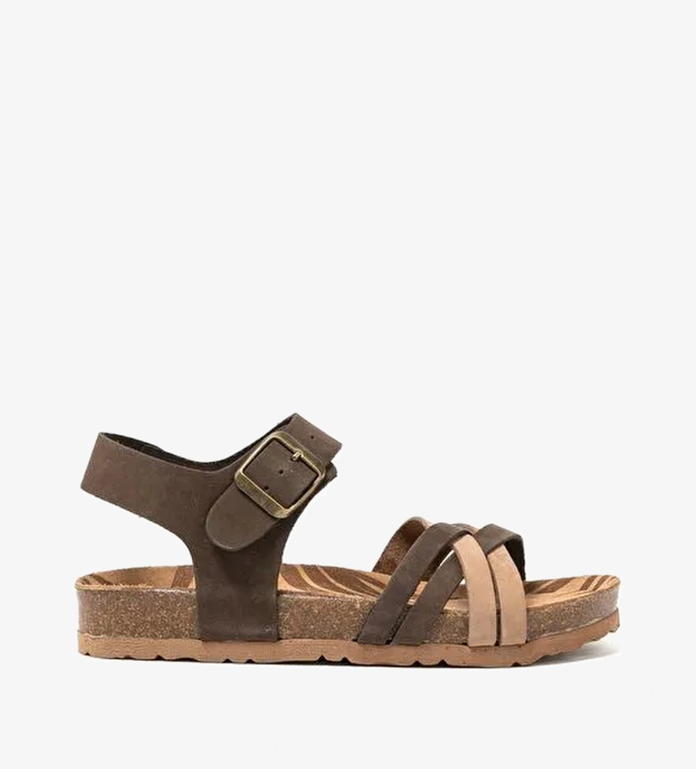 Kadın Sandalet MAR-25Y-175-04 John May Kahve Multi - Görsel 1