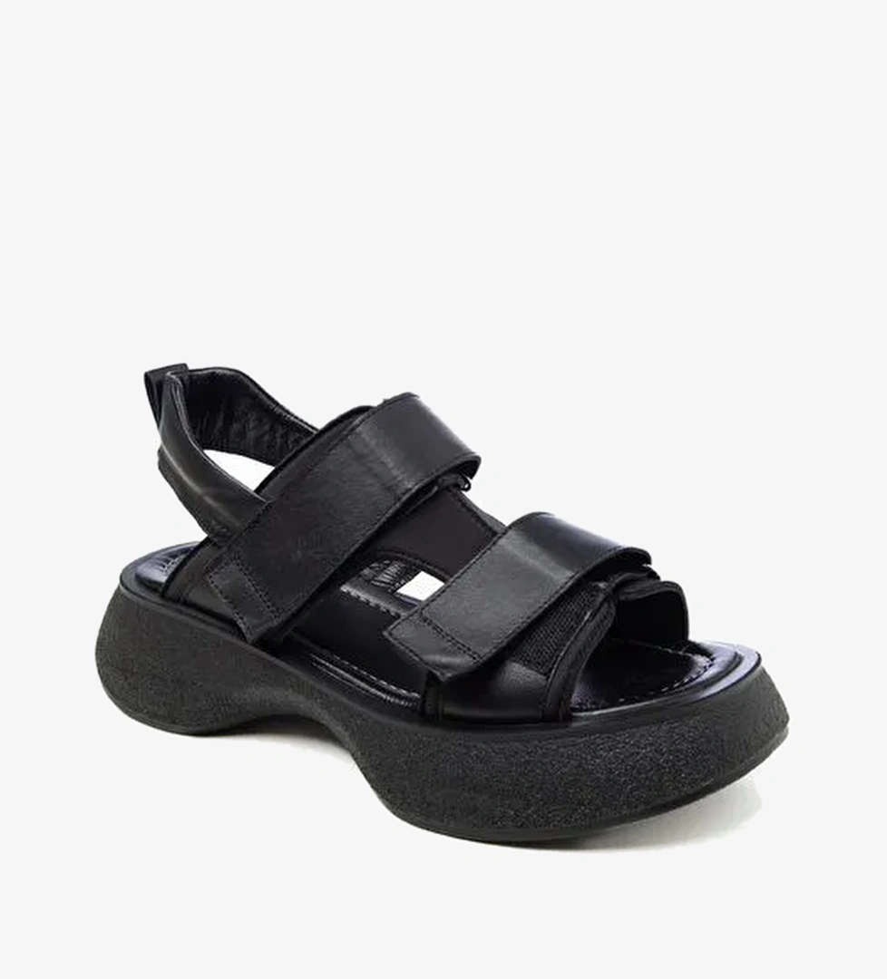 Kadın Sandalet GTN-23552 John May Siyah Siyah - Görsel 1