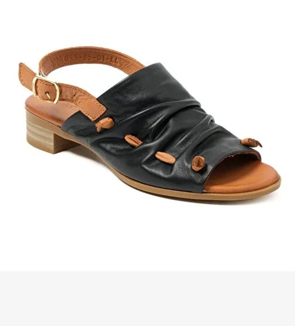 Kadın Sandalet MAR-23Y-055-85 John May SİYAH 01 - Görsel 1