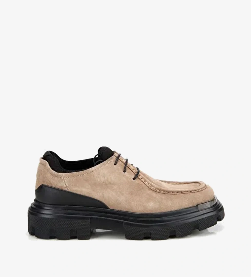 Erkek Süet Deri Vizon Yüksek Tabanlı Günlük Ayakkabı 02AYH311380A450 - Görsel 1
