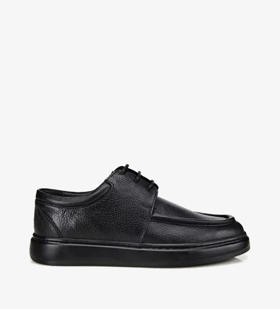 Erkek Deri Siyah Yumuşak Dokulu Comfort Günlük Ayakkabı 02AYH313970A100 - Görsel 1