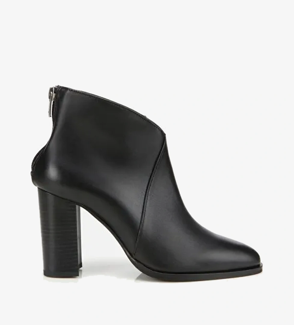 Kadın Deri Siyah Yumuşak Bilekte Topuklu Bot 01BOH312700A100 - Görsel 1