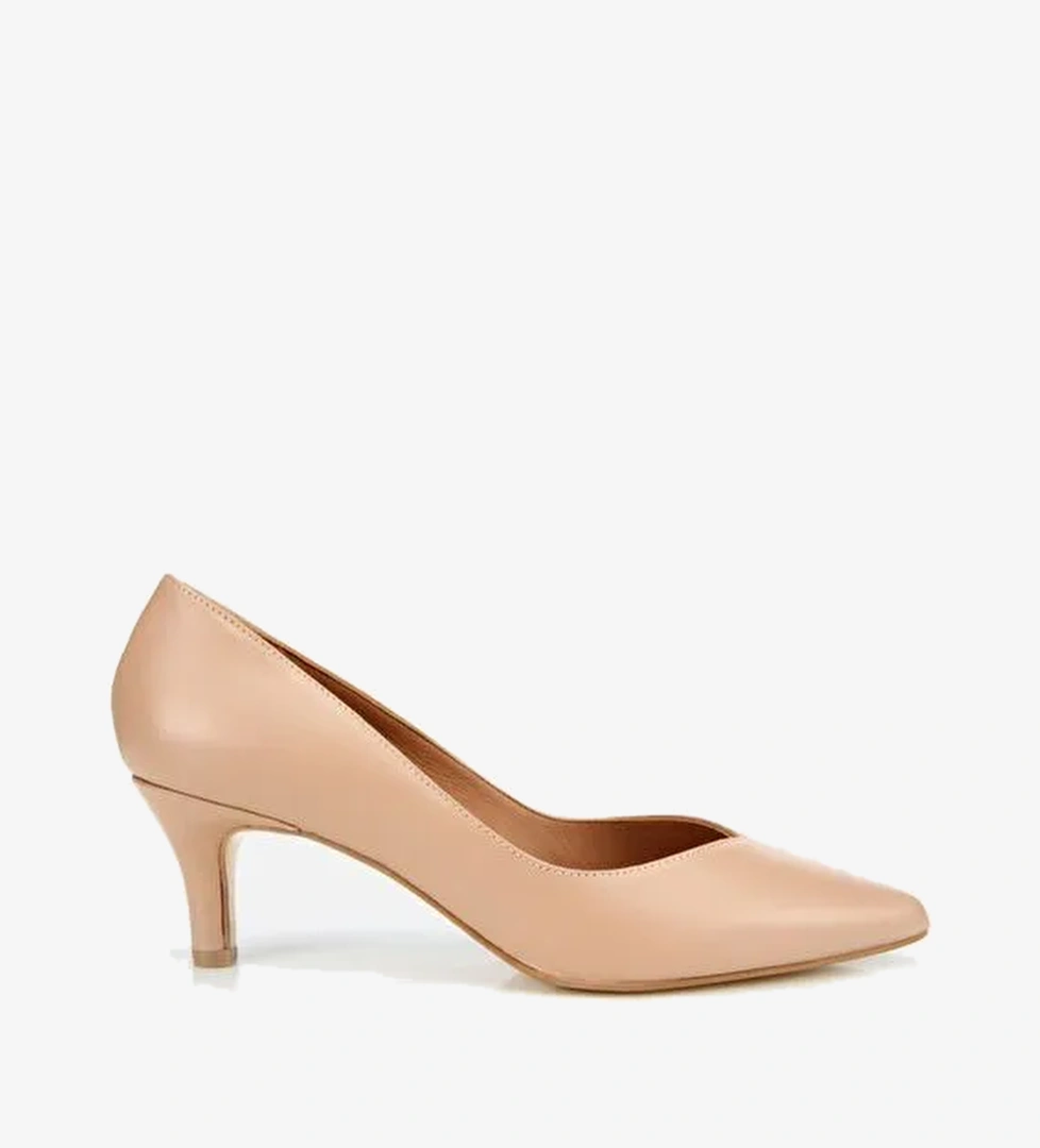 Kadın Deri Bej İnce Topuklu Stiletto 01AYH312520A330 - Görsel 1