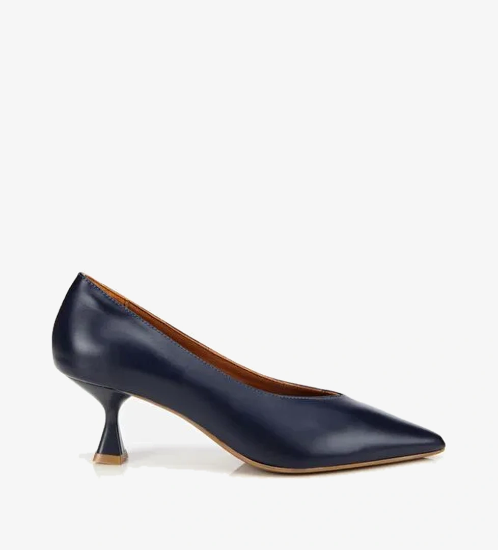 Kadın Deri Lacivert İnce Topuklu Stiletto 01AYH312590A680 - Görsel 1