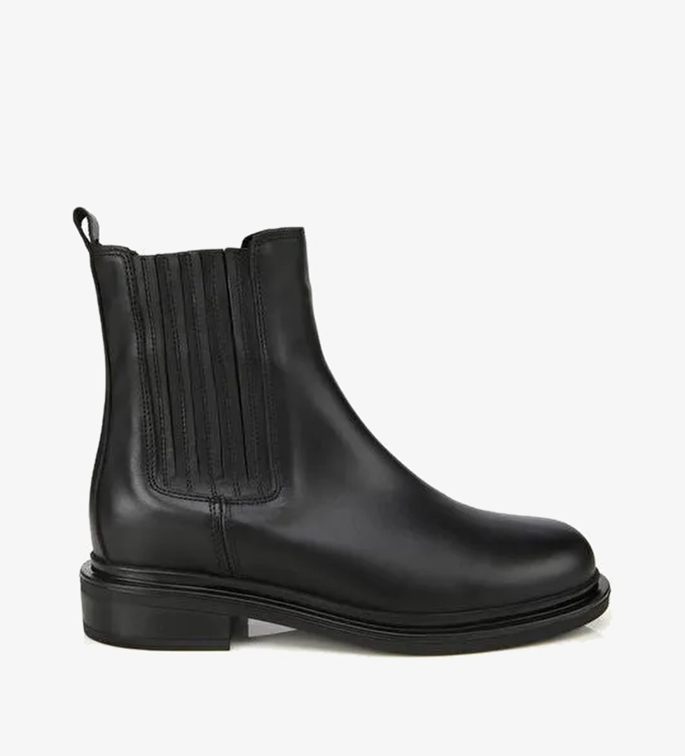 Kadın Deri Siyah Lastik Detaylı Bilekte Düz Bot 01BOH313060A100 - Görsel 1