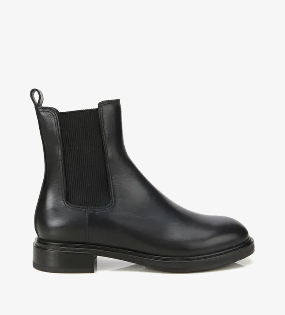 Kadın Deri Siyah Lastik Detaylı Düz Bot 01BOH313410A100 - Görsel 1