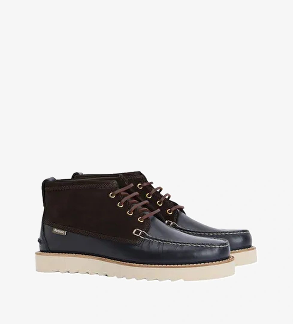 Barbour Hadston Chukka Bot NY94 Navy/Dark Brown - Görsel 1