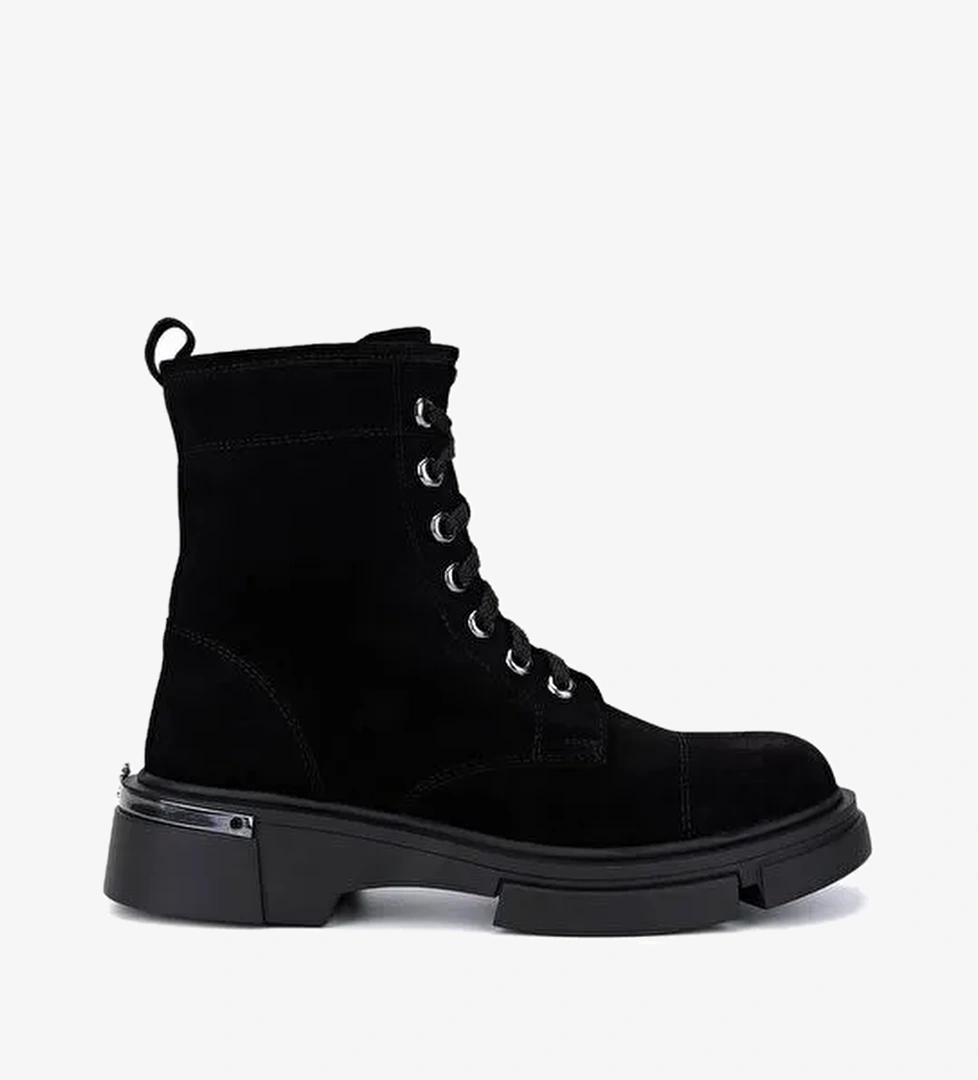 Tamer Tanca Kadın Siyah Süet Casual Bot - Görsel 1