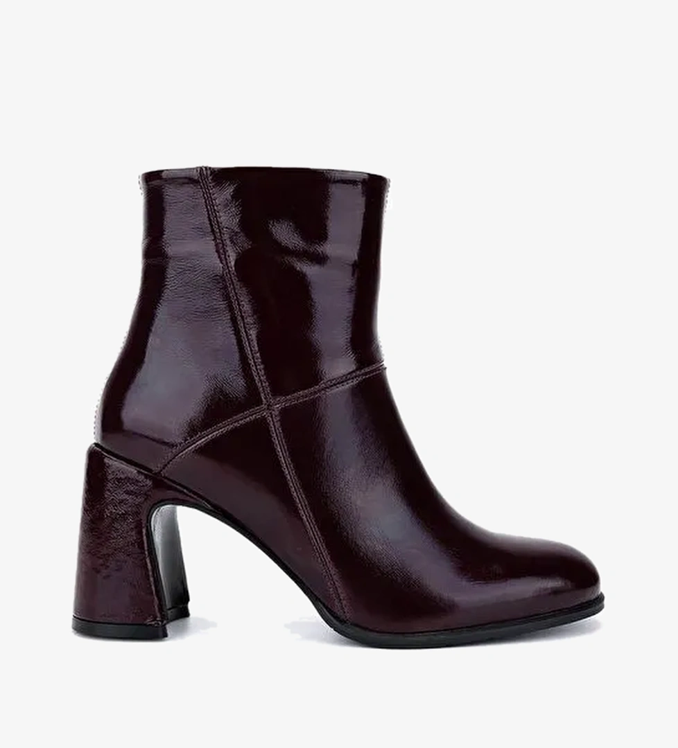 Tamer Tanca Kadın Hakiki Deri Bordo Klasik Bot - Görsel 1