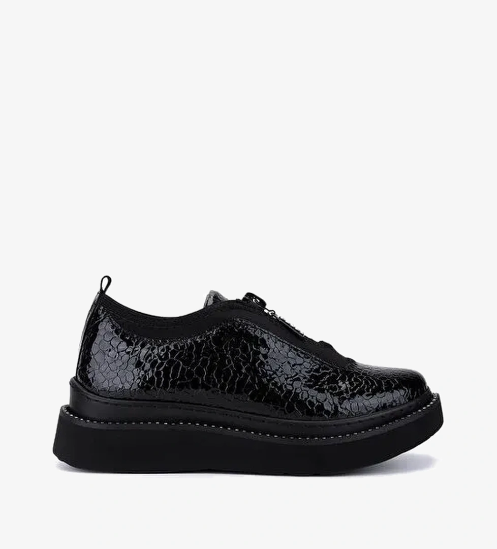 Tamer Tanca Kadın Suni Deri/Tekstil Siyah Casual Ayakkabı - Görsel 1