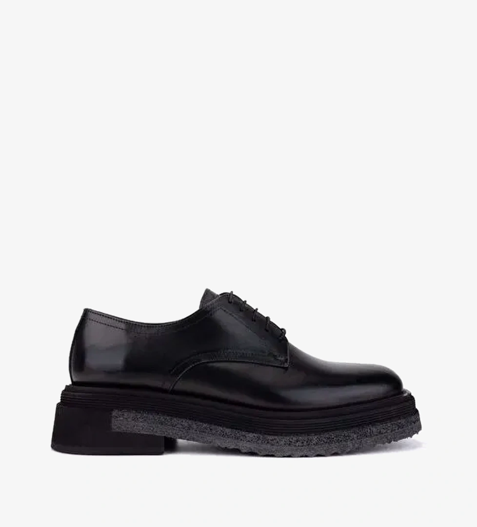 Tamer Tanca Erkek Hakiki Deri Siyah Klasik Ayakkabı - Görsel 1