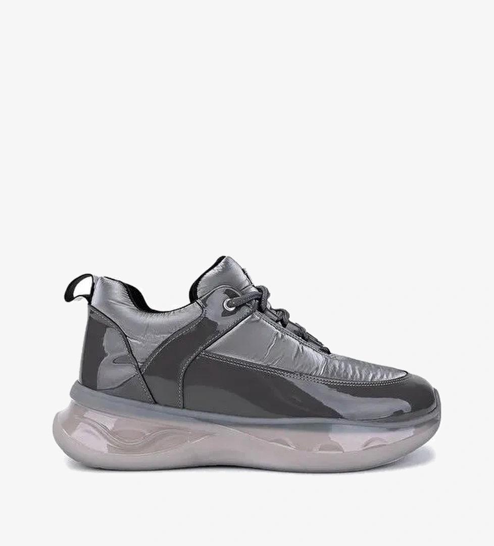 Tamer Tanca Kadın Gri Rugan Sneakers & Spor Ayakkabı - Görsel 1