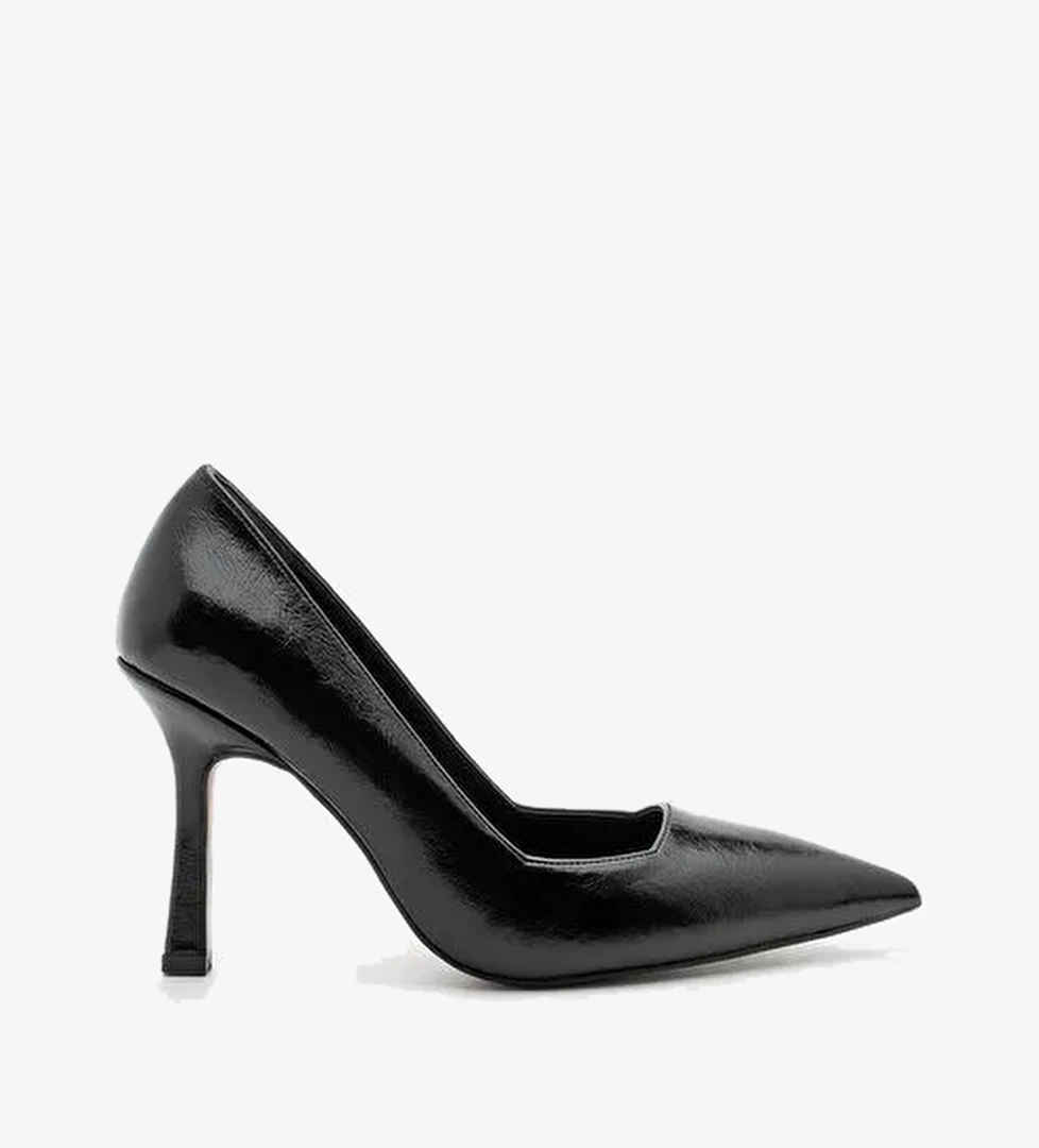 Kadın Stiletto Sivri Burun Klasik Topuklu Ayakkabı Zarte Siyah - Görsel 1