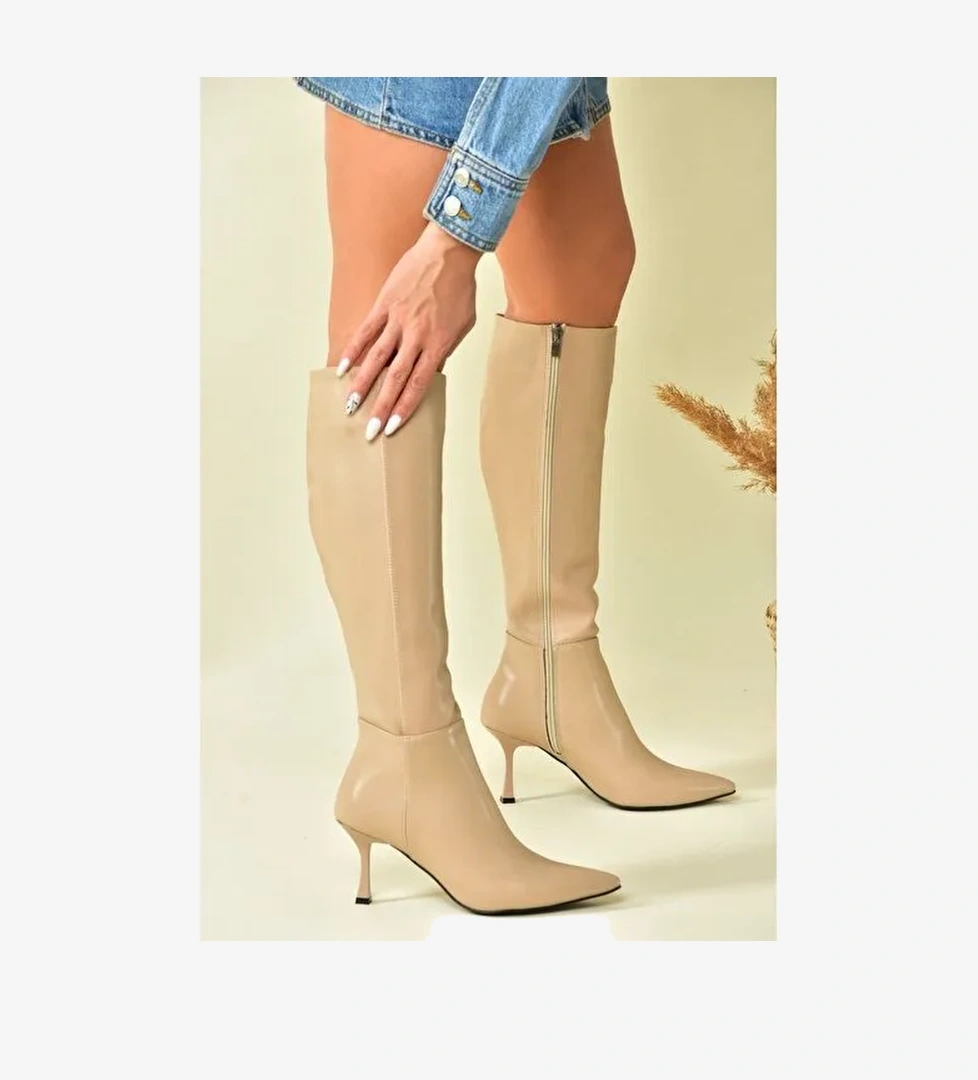 Ten İnce Topuklu Kadın Çizme N282110109 - Görsel 1