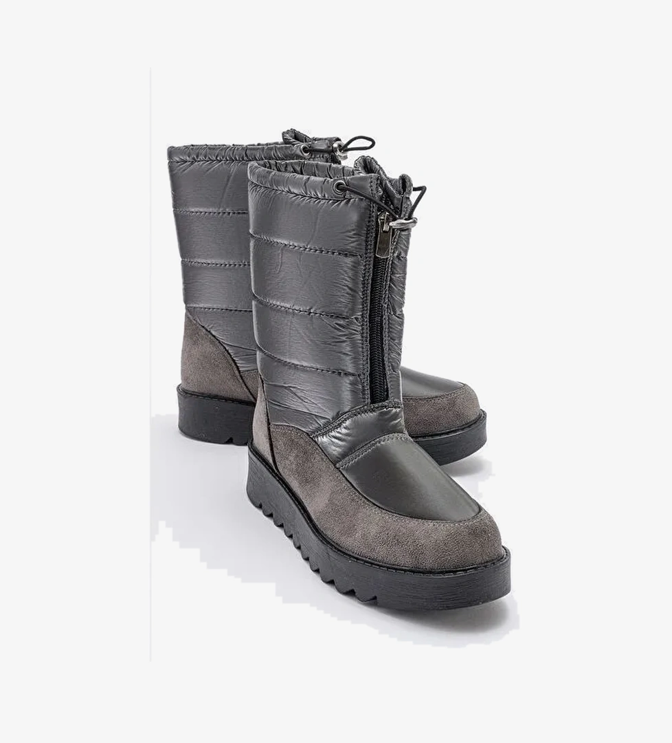 VAY Platin Fermuarlı Kadın Kar Botu - Görsel 1