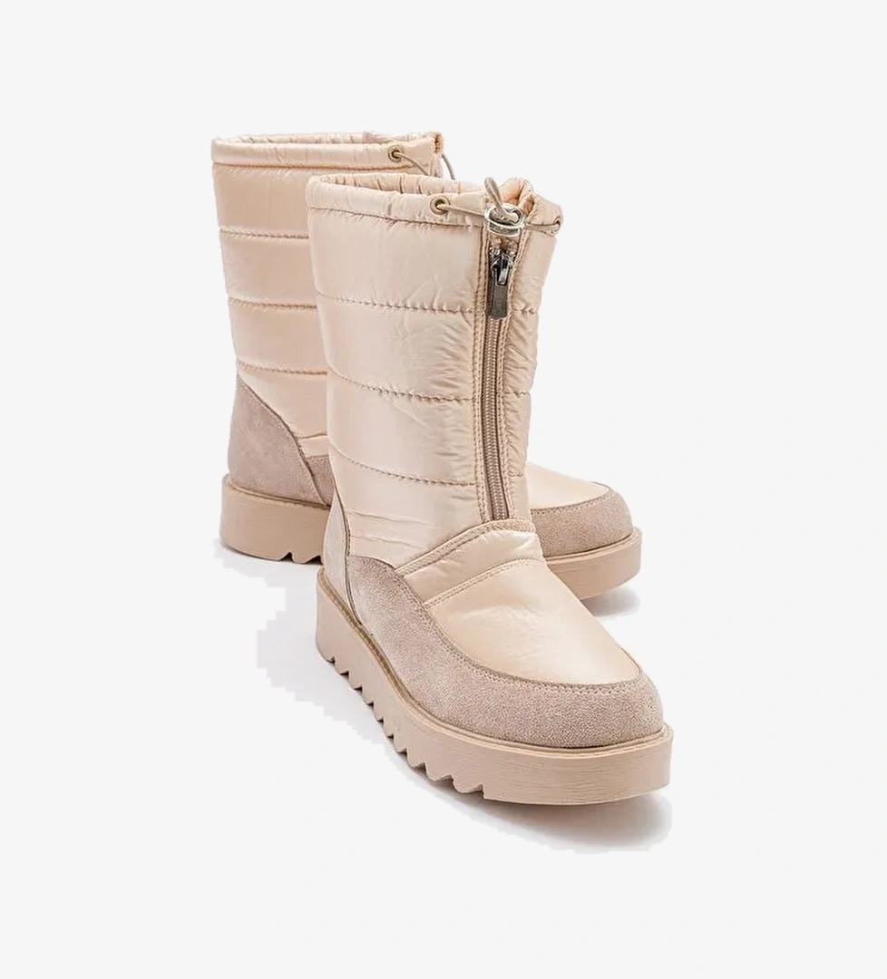 VAY Nude Fermuarlı Kadın Kar Botu - Görsel 1