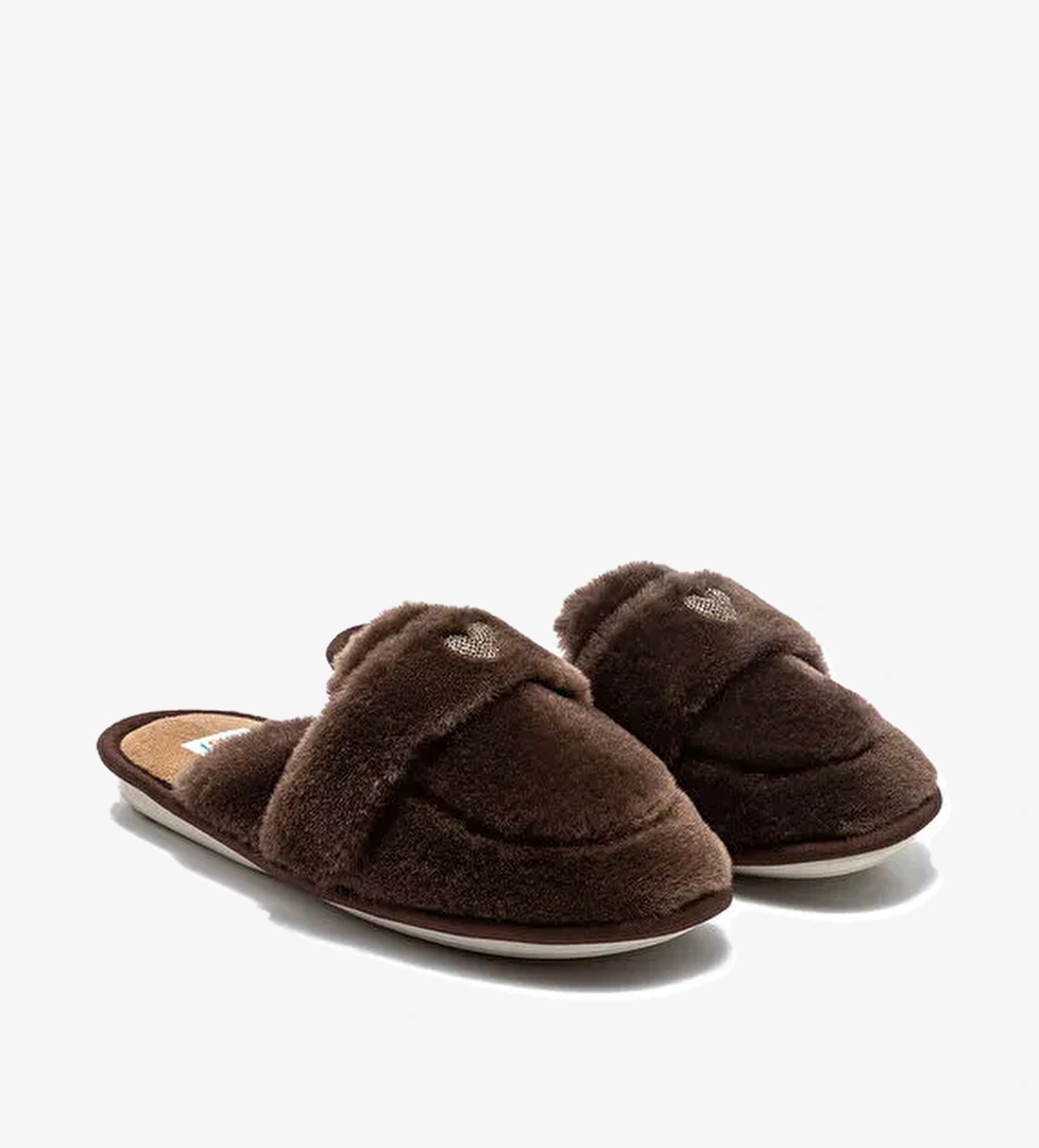 Twigy Kahverengi Kadın Ev Terliği GG0157 - Görsel 1