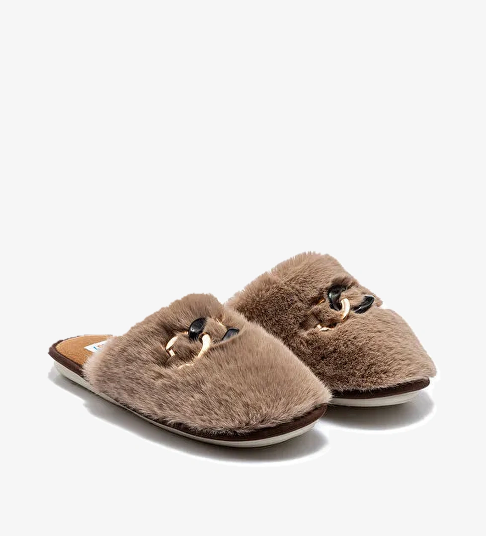 Twigy Bej Kadın Ev Terliği GG0151 - Görsel 1