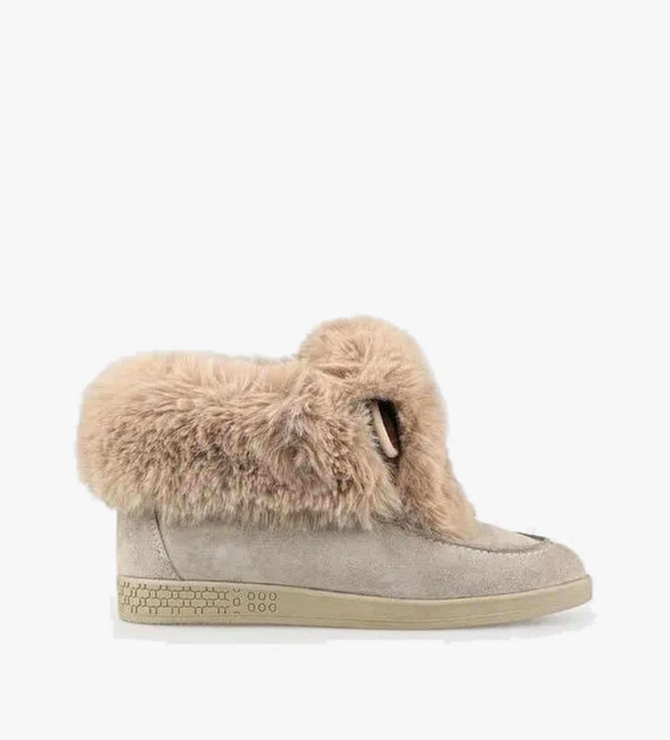 Bej Deri Kadın Günlük Bot - Görsel 1