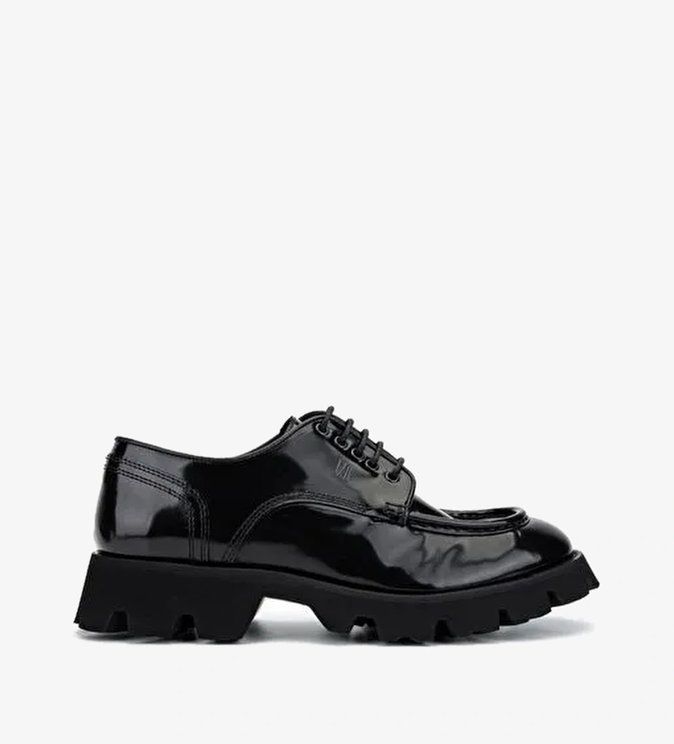 Valmenti Erkek Hakiki Deri Siyah Açma Casual Ayakkabı - Görsel 1