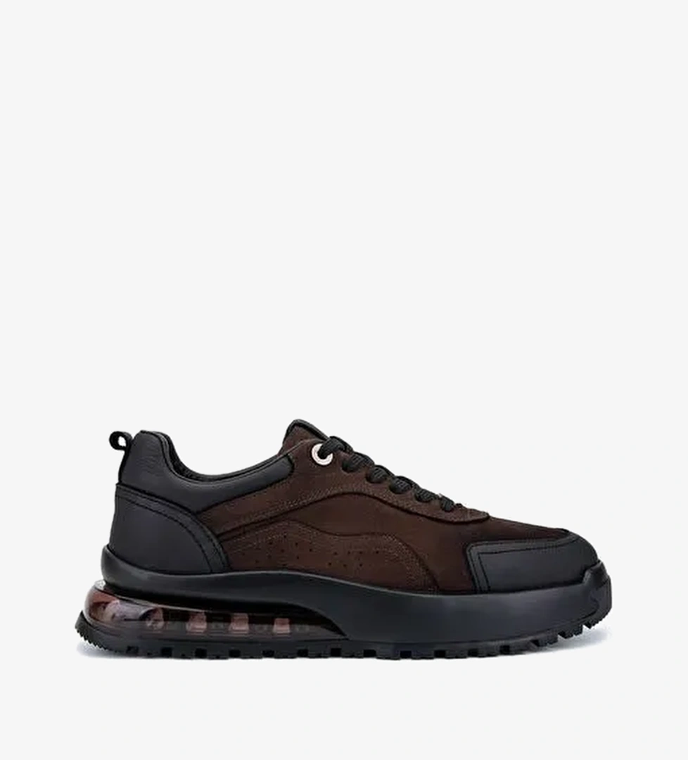 Valmenti Erkek Hakiki Deri Kahverengi Sneakers & Spor Ayakkabı - Görsel 1