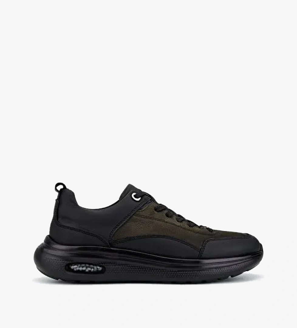 Valmenti Erkek Hakiki Deri Siyah Sneakers & Spor Ayakkabı - Görsel 1