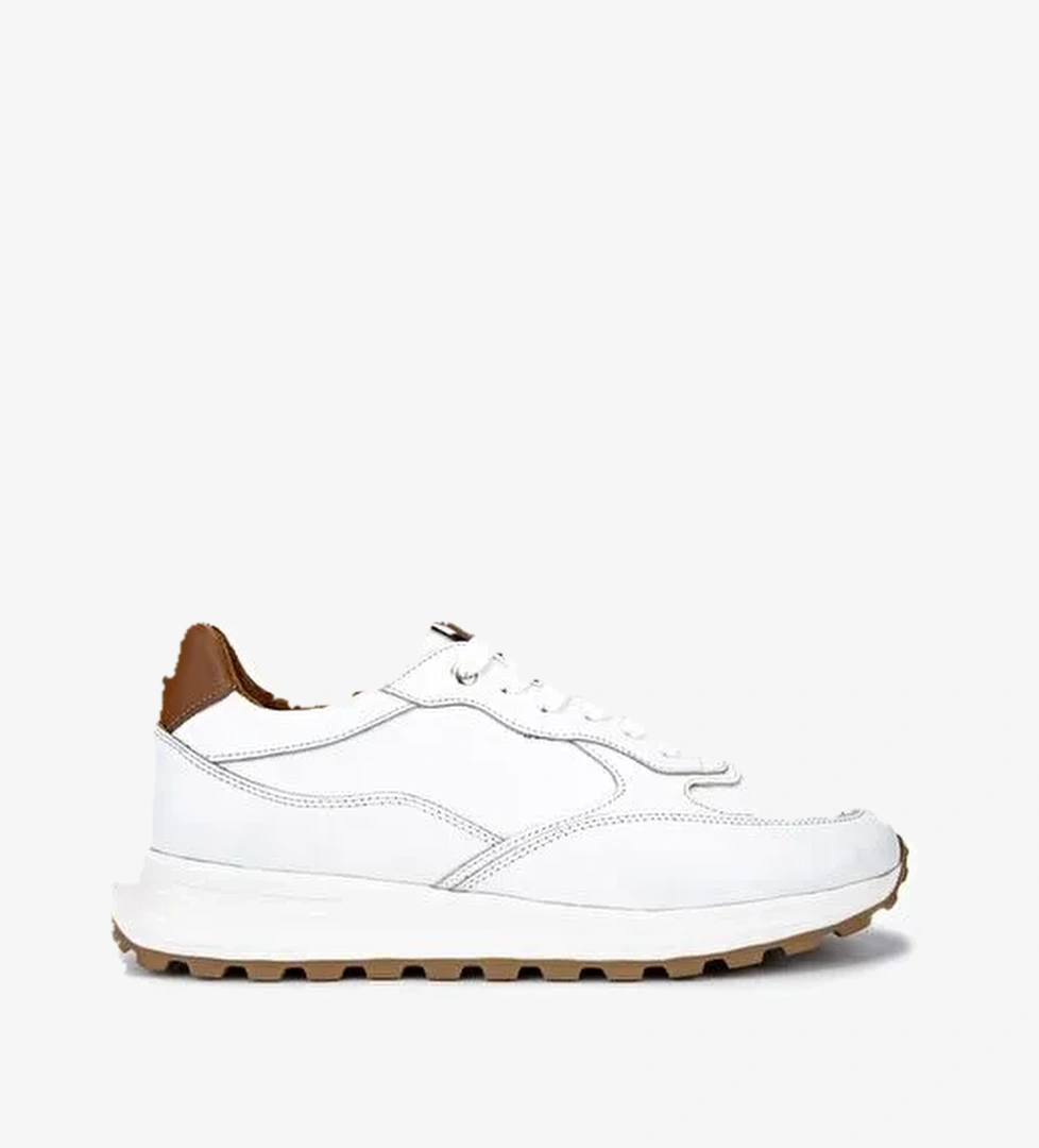 Valmenti Erkek Hakiki Deri Beyaz Sneakers & Spor Ayakkabı - Görsel 1