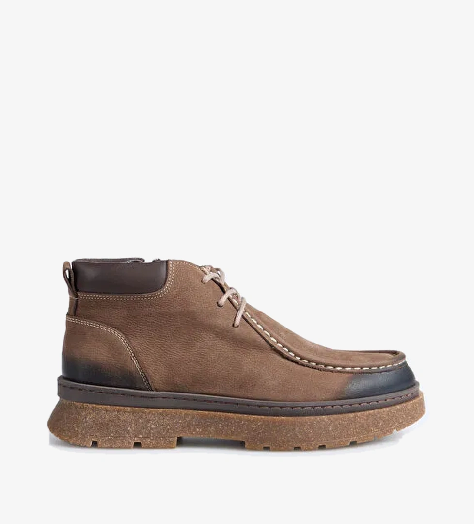 F By Fabrika Kahverengi Erkek Deri Bot VERI