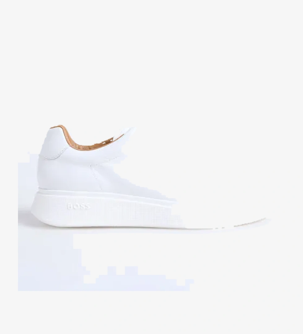 BOSS Beyaz Erkek Deri Sneaker Bulton