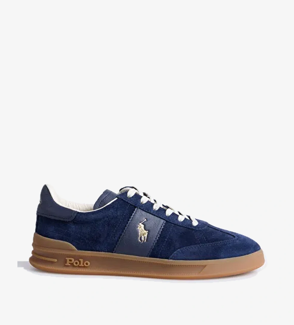 Polo Ralph Lauren Lacivert Erkek Deri Günlük Ayakkabı HRT AERA PP-SNEAKERS-LOW TOP LACE - Görsel 1