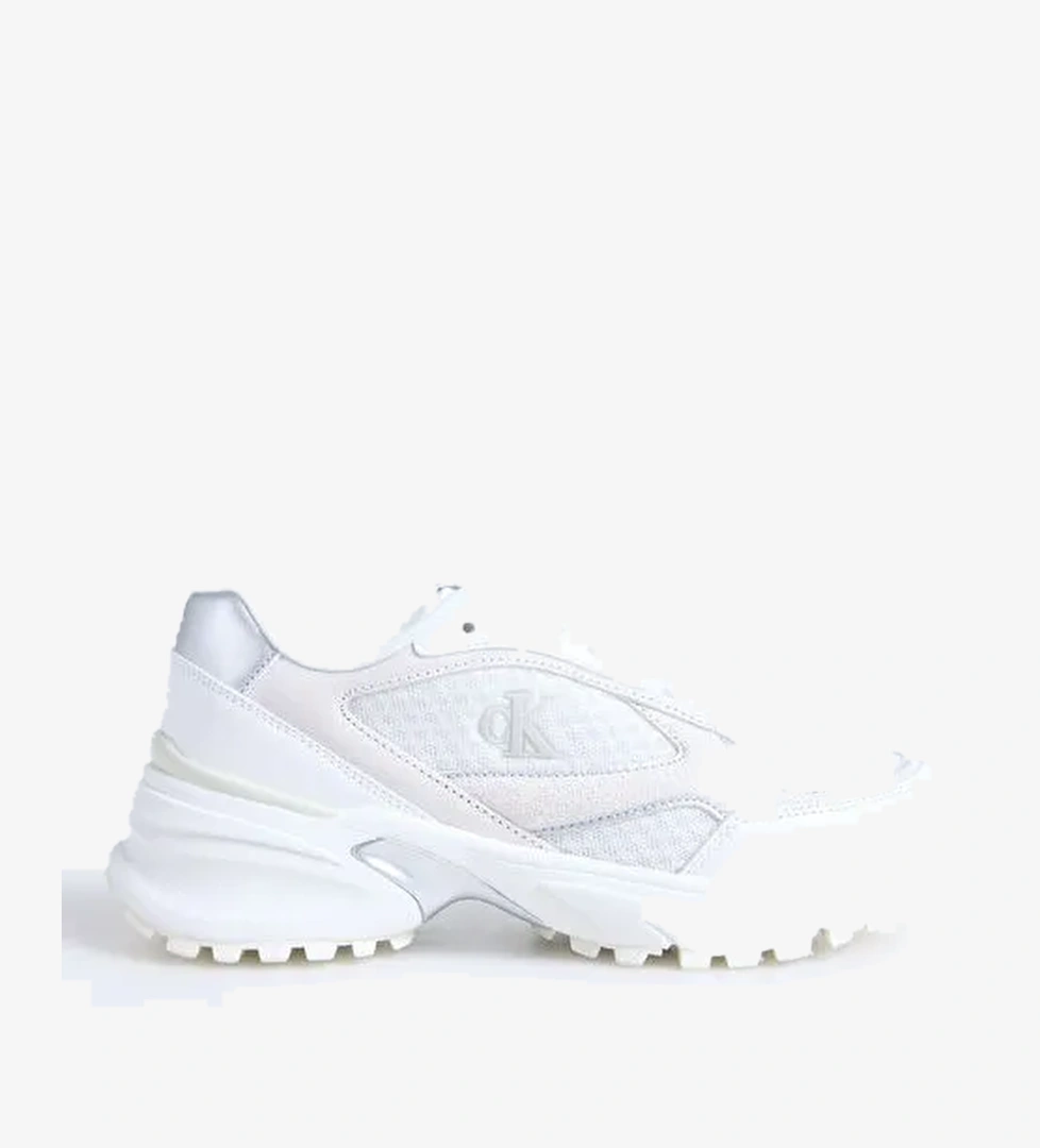 Calvin Klein Beyaz Kadın Deri Sneaker YW0YW020090LC - Görsel 1